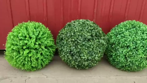 Artificial Topiary Ball Decorative Faux Hanging Greenery Plant Wedding Party Spherical Green Hanging Plant