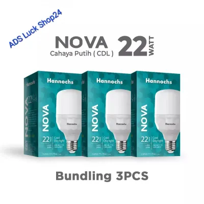 Hannochs Nova Lampu LED Capsule 22 Watt Super Terang - Cahaya Putih (Paket Isi 3 Pcs)