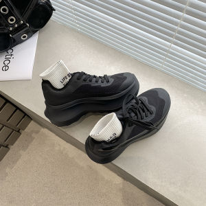 Womens Sporty Breathable Fashionable Thick Bottom Shake Shake Shoes Heightening White Sneakers Casual Shoes Comfortable Footwear
