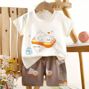 Bộ Quần Ngắn Mùa Hè Bé Trai Cotton Dễ Thương