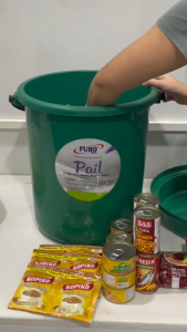 1 pc FUHO 16L Timba/ Pail with Cover for Bathroom Laundry #811