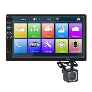 【New Arrival】 7 Inch Car MP5 Player Mirrorlink Bluetooth-compatible Portable Car Stereo Reversing Camera Touch Screen Position Finding