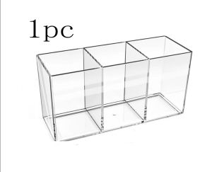 1pc Tableware 3-Compartment Storage Box Transparent Plastic Cutlery Caddy Holder For Spoons Forks Suitable For Party Kitchen
