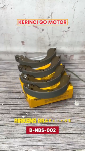 Birkens NBS-002 Kampas Rem Belakang Brake Shoe Xpander 17-On Livina 11-On Juke 10-On