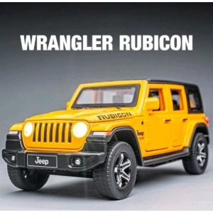 1:22 Diecast Mobil Jeep WRANGLER RUBICON / Sahara 4 Pintu Ukuran Besar Vehicle Models Miniature Model Paduan Mobil Off-road Besar