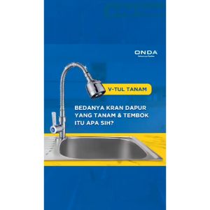 ONDA Kran Cuci Piring Dapur Angsa Tanam Fleksibel Anti Bocor V-TUL FLEXI TANAM 1/2"