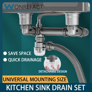 Universal Kitchen Drain Anti-odor Anti-clogging Sink Pipe Drainage Set Sink Accessories Household Durable