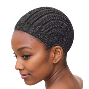 1PC Black Braided Wig Cap for Crochet Hair Ponytail Cosplay Wig Breathable Cornrow Cap Easier Sew-in Weave Hair