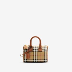 Burberry | Mini Checked Bowling Style Bag Multiple Colors