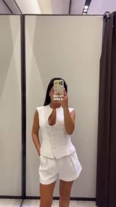 Guobioziy Womens Vest 2026 Summer New White Sleeveless Simple Slim Fit Top Vest Elegant Trendy Commuter