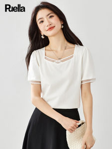 puella | Fashion Square Collar Bubble Sleeve T-Shirt Women