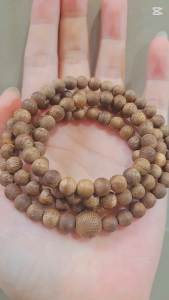Chuỗi Tràng 108 hạt Trầm Hương Tự Nhiên Thời Trang Phong Thủy May Mắn Tài Lộc size 6mm FREESHIP