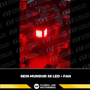 WERACE Lampu LED Sein Mundur Rem 36 SMD Kipas Fan Turbo T20 7440 7443 BA15S BAU15S BAY15D 1156 1157