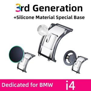 Magnetic Car Phone Holder for BMW I4 2023 2024 Air Vents MagSafe Charger 360° Rotation GPS Stand Interior Accessories