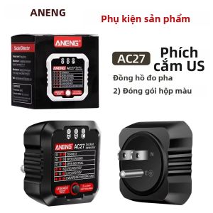 ANENG | Máy Kiểm Tra Ổ Cắm Kỹ Thuật Số ANENG Máy Dò Điện Áp Phích Cắm US EU Máy Đo Điện Đa Chức Năng AC28/AC27 Thiết Bị Tìm Lỗi Cho Thợ Điện Gia Đình