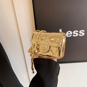 Fashionable Summer Diamond Pattern Kids Crossbody Bag Baby Girls Outing Coin Purse Small Square Bag Pure Color Girls Bag