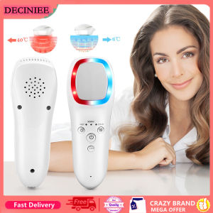 DECINIEE 7 LED Photon Therapy Ultrasonic Cold Hot Massager Skin Rejuvenation Remove Wrinkle Acne Blackhead Black Spot Face Lifting Device