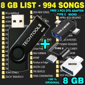 USB FLASH DRIVE WITH MP3 SONGS MUSIC 320kbps HIGH QUALITY AUDIO WITH OTG ADAPTER