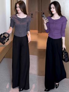 Slim Fit Long Sleeve T-Shirt Womens Base Layer Shirt Sweet Style Thin Design Spring Autumn Thin Korean Version Age Reduction Top