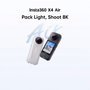 Insta360 X4 Air -165g Lightweight 8K 360 Camera Invisible Selfie Stick FlowState Stabilization Replaceable Lenses FlowState Stabilization AI App for Vlog