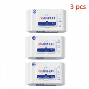 Disposable 75% Alcohol Sterilizing Wipes - 80 Individually Packed Sheets Ideal for Cleaning Shared Items and Mobile Devices