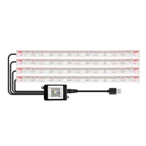 [Ready] 48 LED USB Atmosphere Light Strip with Remote Control Footwell Decoration Lamp Automotive Foot Lights for Car Lighting