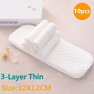 Reusable Baby Cloth Diaper Nappy Liners Insert 3/6Layers Breathable Washable Changing Pad Baby Cloth Diaper Inserts 32x12cm