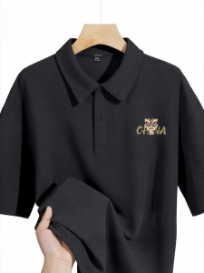 Jeanswest | Summer Casual Short Sleeve Black Polo Shirt