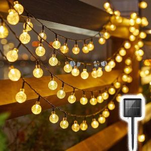 1 PC Solar Powered LED String Lights 200/100/50/20 led Bubble Globe Fairy Lights Outdoor for Garden Patio Decor with Solar