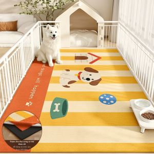 JIAYOUYA | Thảm Thú Cưng Chống Trượt Chống Nước Chống Tiếng Ồn Hình Hoạt Hình Bền Có Thể Gỡ Ra