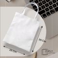 Tote Bag / Totebag blacu putih polos pilihan ukuran termurah dan terlaris. 