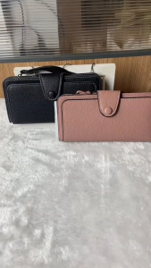 Long tri-fold light luxury retro womens wallet buckle zipper hand-held wallet soft multi-card slots mens wallet simple fashion original