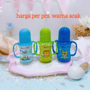 Botol susu baby lucu warna gagang 125ml dan 250ml / botol susu handle / botol susu gagang warna