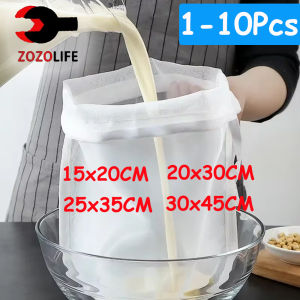 100 Mesh Food Filter Reusable Nylon Filter Bags Nut Milk Bags Strainers Cheese Yogurt Filter Kitchen Fine Mesh Strainer
