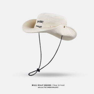 BILLI ZILLY | Outdoor Camping Mountain Hat Women Summer Japanese Style Hiking Sun Protection Large Brim Foldable Western Cowboy Hat