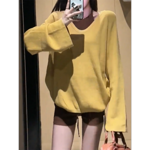 QINGNAER | Stylish Slimming Loose Knitwear Large Size