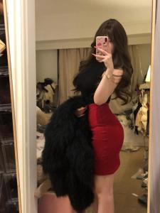 Litchi Peach Want to Sleep Ya Red Christmas Charmer Sleeveless Slim Fit Professional One Step Skirt Commute Winter Polyester Fiber