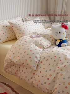 Bộ Drap Cotton Sạch Đôi Lớp Bốn Mảnh