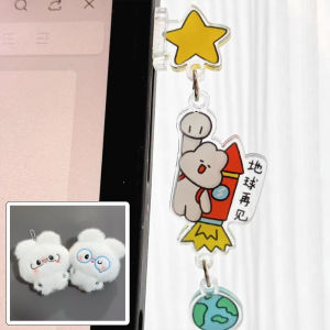 Cute Acrylic Computer Side Decoration Worker Series High Aesthetic Value Shaking Toy Bag Charm Accessory for Geeks