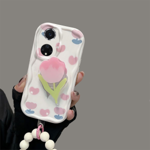 Huawei Nova9 Nova9Pro Nova9SE Phone Case Cute Cartoon Full Edge Protection Silicone Shell Anti-Fall Tulip Heart Shaped Womens Style