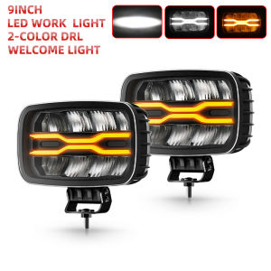 HAOLIDE LED Work Lights 10inch 80000LM White Amber DRL LED Auxiliary Driving Light for Tractor Truck off-road use Car 12V 24V