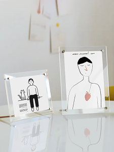 Eyre Ubin kartu bingkai foto akrilik berdiri bingkai foto 6 inci bingkai foto kristal transparan di kartu pos bingkai poster foto desktop