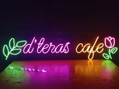 Lampu hias custom ukuran 15 cm - HARGA PER HURUF - lampu LED hias dekorasi lampu kamar neon flex LED custom papan nama neon sign estetik dekoratif