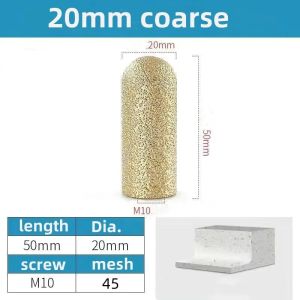20 30mm M10 Diamond Vacuum Brazed Round Grinding Head Abrasive Angle Grinder Milling Cutter Stone Carve Polish Porcelain Tiles