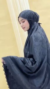 Mukena Dewasa Travel Armani Silk Jacquard Laser Cut 2in1 Tas Premium