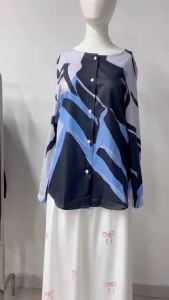 Blouses For Women Muslimah Women Tops Blouse Elegant Long Sleeve Blouse Simple Office Wear Womens T-shirt Casual Puff Long Sleeve Blouse