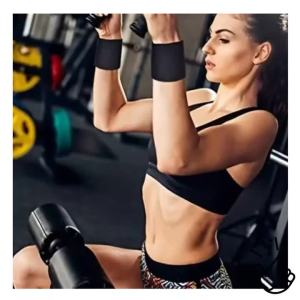 1pair Sweat-Absorbing Sports Wrist and Elbow Guard with Towel Wristband - Protector Sweatband Gym Wrist Guard Fit Up To 100kg