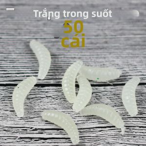 Topranc 50 Cái Mồi Giả Mô Phỏng Giun Mềm Nhân Tạo Dùng Cho Câu Cá Đêm Trên Biển Sông Hồ Suối