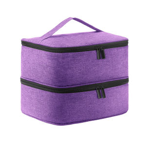 other | Portable Double Layer Nail Polish Storage Bag 30 Compartment Essential Oil Cosmetic Nail Care Kit Tool Organizer Box manicure ki
