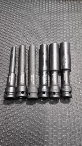 Flyman Long Deep Socket with Variation 8-14mm 1/2" Drive Carbon Black Steel Mechanics Tool